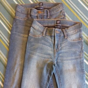 Girls Gap Stretch Jeggings, size 8, 2 pair